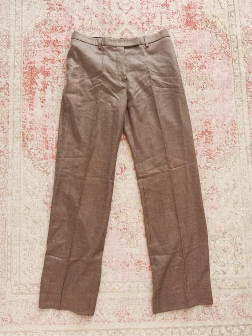 GianFranco Ferre, Men's Vintage Brown & Cream Dress Pants - Classic Straight Leg